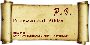 Princzenthal Viktor névjegykártya
